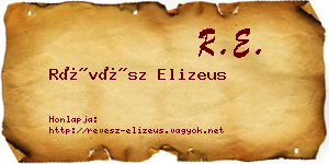 Révész Elizeus névjegykártya